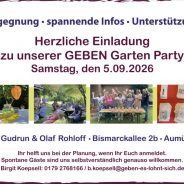 Einladung zur GEBEN Garten Party